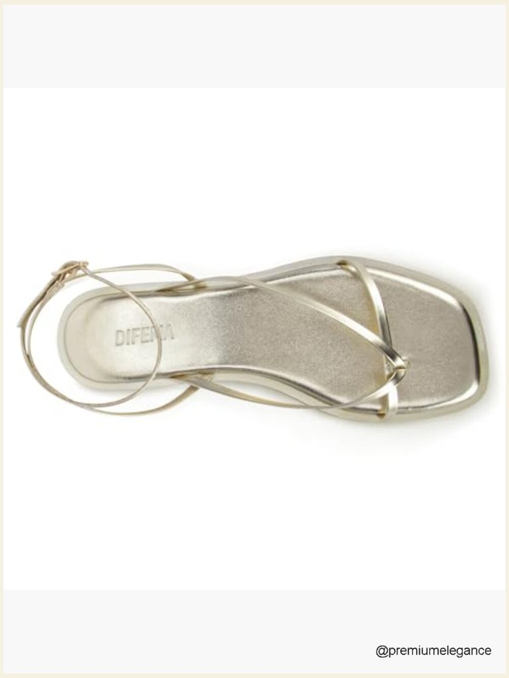Square Toe Strappy Ankle Strap Flat Sandals - Picture 3 of 7